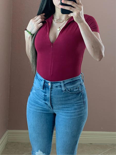 Denise Bodysuit- burgundy