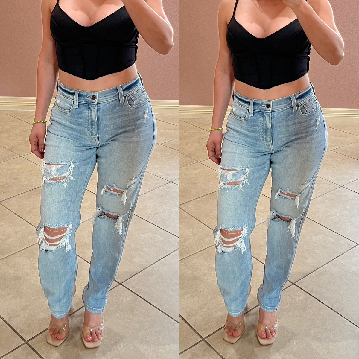 ROCKY High Rise Boyfriend Jeans - It's Complicated Light