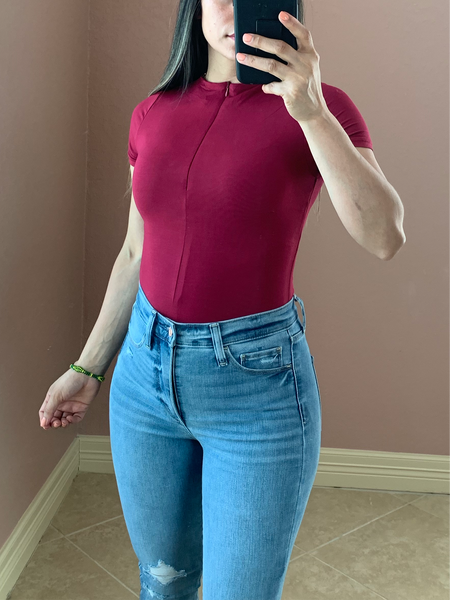 Denise Bodysuit- burgundy