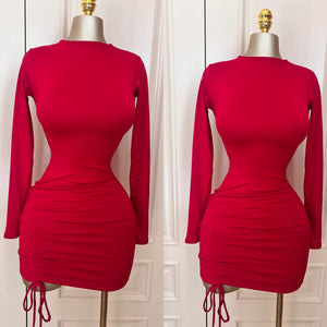 Virginia Double Layered Dress-red