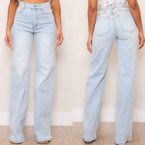 Valentina Pearl High-Waist Jeans