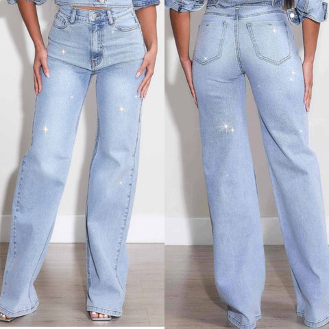 Berlin Rhinestone Jeans- light stone