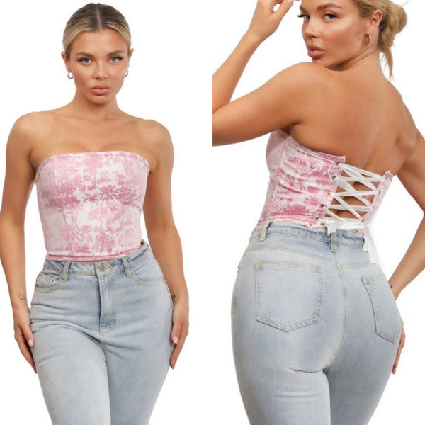 Eli Printed Corset top