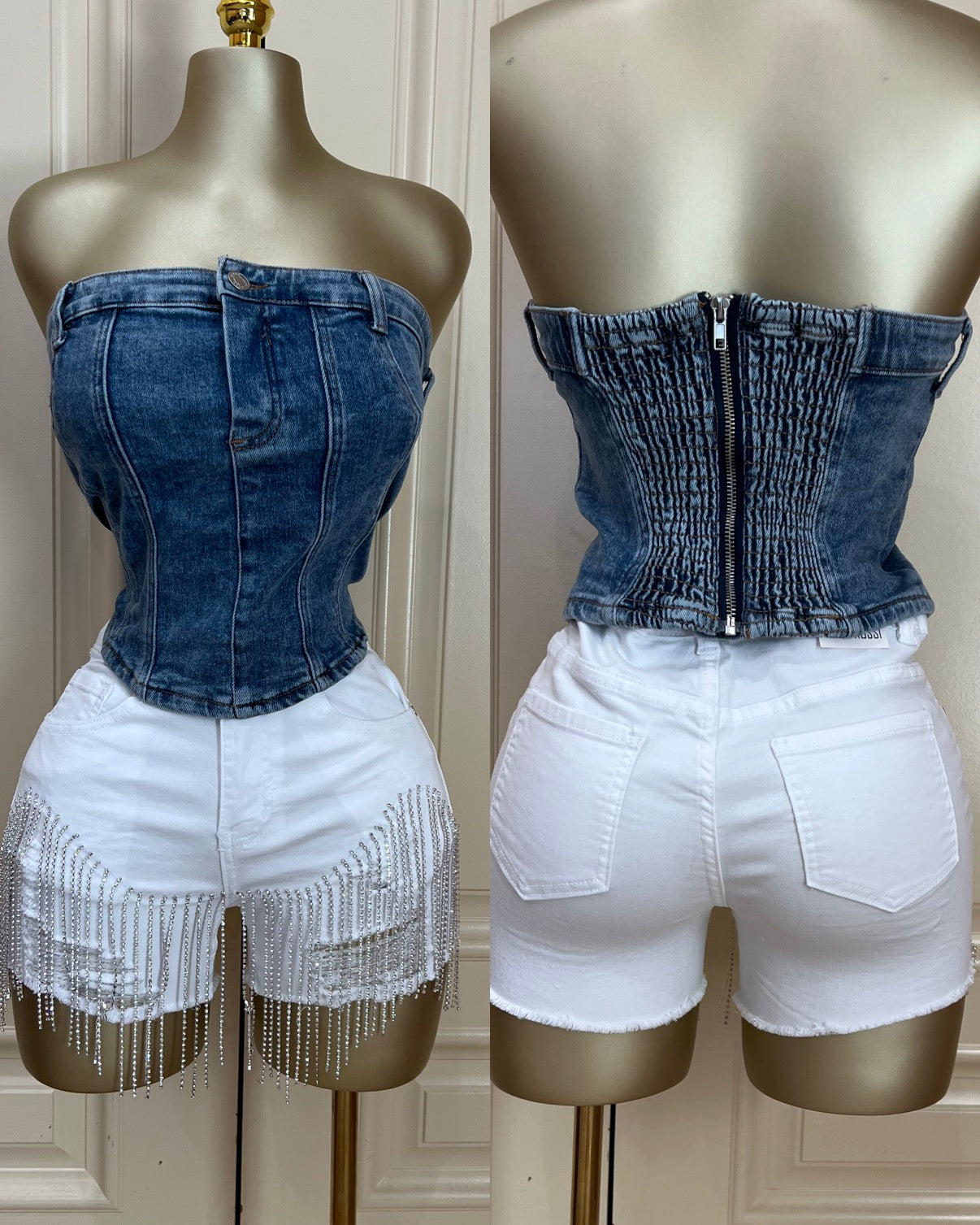 Lettie Tube Top- blue