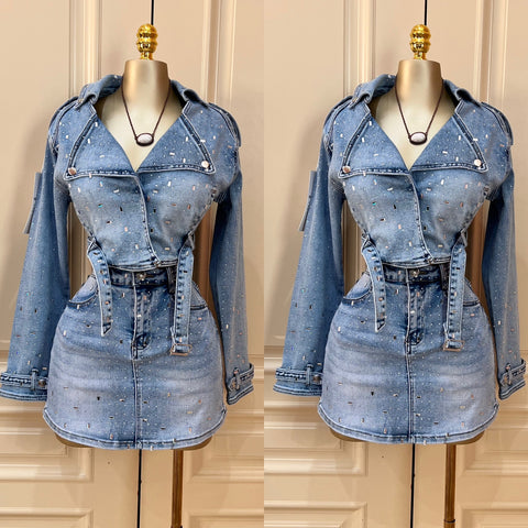 Arely Rhinestone Jacket