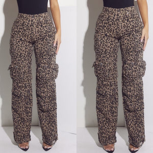 Itzel Cheetah Cargo Pants