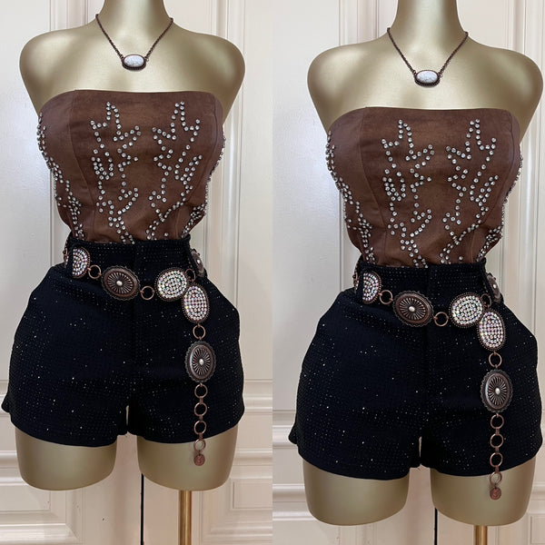Cassie Dressy Rhinestone Shorts