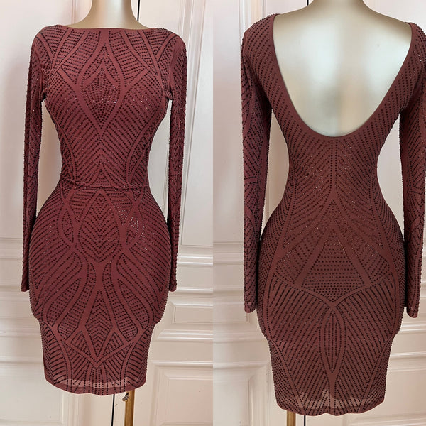 Julissa Rhinestone Dress- black