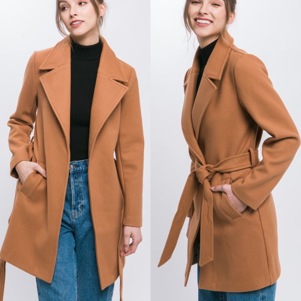 Thalia Trench Coat- Camel