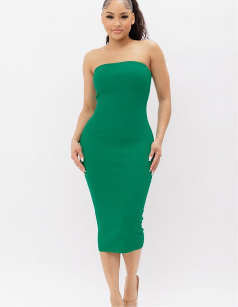 Kimmy Knit Midi Dress- green