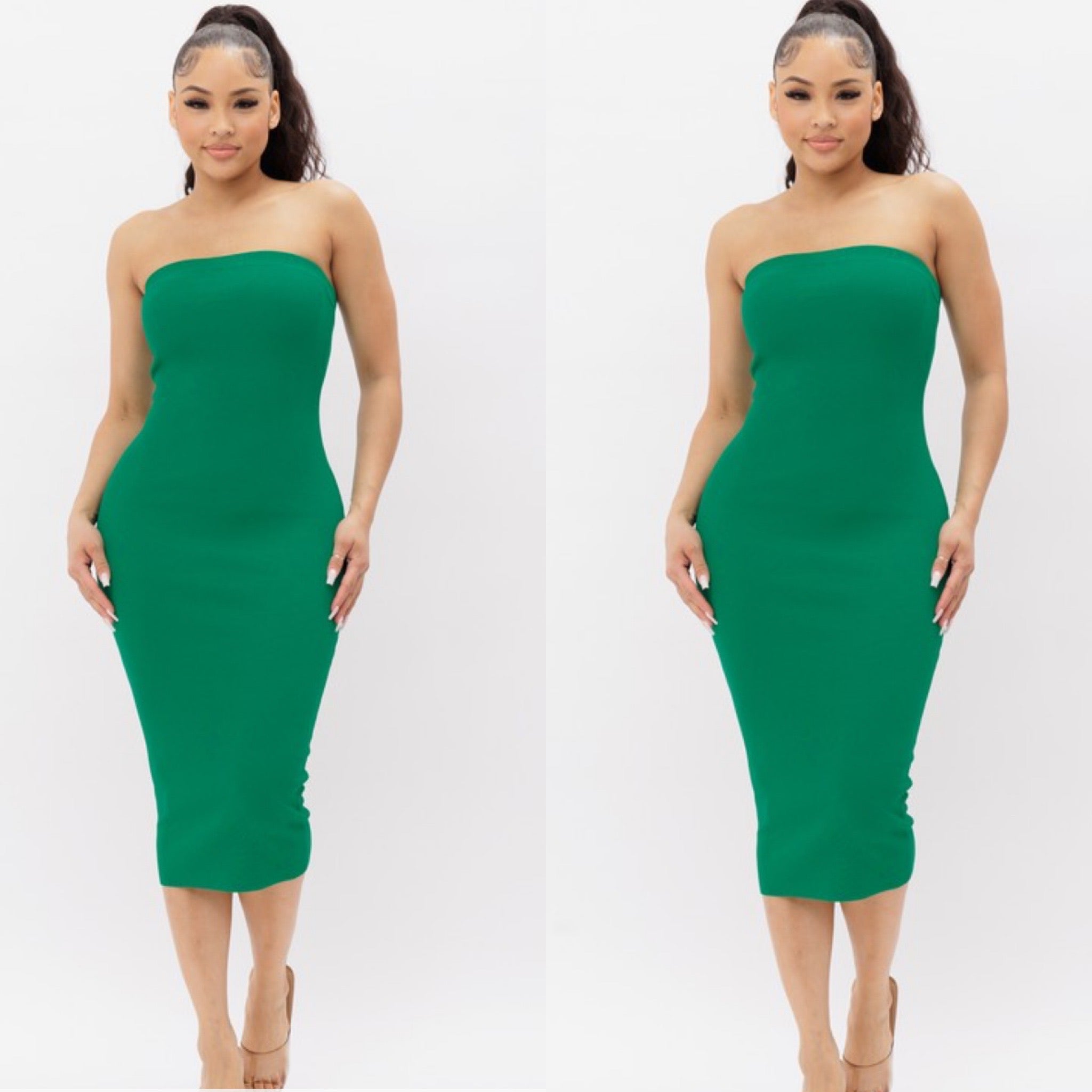 Kimmy Knit Midi Dress- green