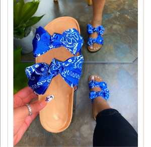SOFIA Sandals -blue bandana